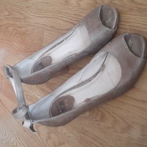 Frye Coral Ankle Strap Pump Heels Open Toe Size 9